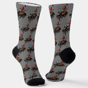Western Rodeo Cowboy Bronc Reiten   Socken