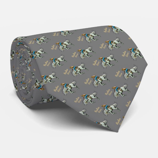 Western Rodeo Cowboy Bronc Rider Necktie Krawatte (Gerollt)
