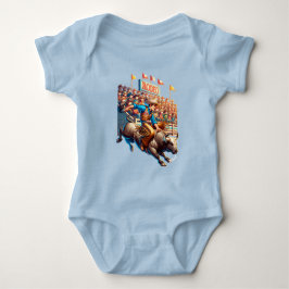 Western Rodeo Cowboy Bull Reiten Custom Baby Strampler