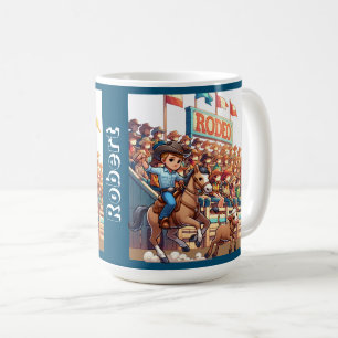 Western Rodeo Cowboy Calf Roping Custom Kaffeetasse