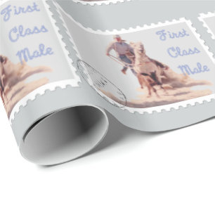 Western Rodeo Cowboy Calf Roping Geschenkpapier