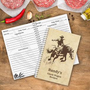 Western Rodeo Cowboy Chuck Wagon Rezepte Notizbuch
