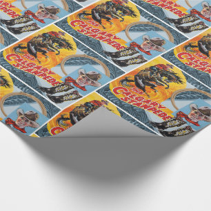 Western-Rodeo-Cowboy-Collage-Druck Geschenkpapier