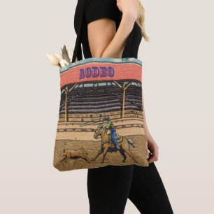 Western Rodeo Cowboy Cowgirl Calf Roping