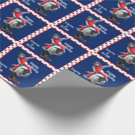 Western Rodeo Cowboy Cowgirl Mutton Busting Birthd Geschenkpapier