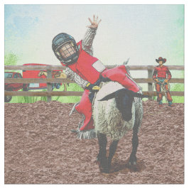 Western Rodeo Cowboy Cowgirl Mutton Busting Stoff