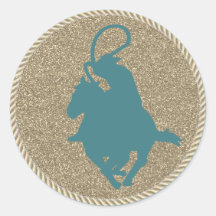 Western Rodeo Cowboy Cowgirl Roping