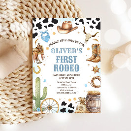 Western Rodeo Cowboy Erstes Rodeo 1. Geburtstag Einladung