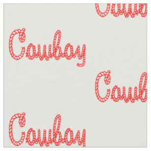 Western-Rodeo-Cowboy-Seil-Text-Druck Stoff