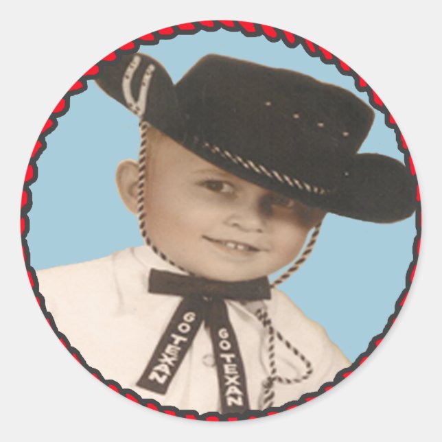 Western Rodeo Cowboy Stickers Go Texan (Vorderseite)