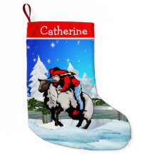 Western Rodeo Cowgirl Kid Mutton Buster Snow Scene