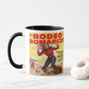 Western Rodeo Cowgirl Tying Calf Rodeo Romance Tasse