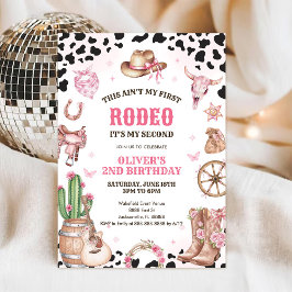 Western Rodeo Cowgirl Zweites Rodeo 2. Geburtstag Einladung