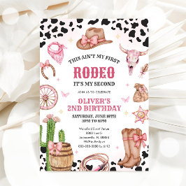 Western Rodeo Cowgirl Zweites Rodeo 2. Geburtstag Einladung