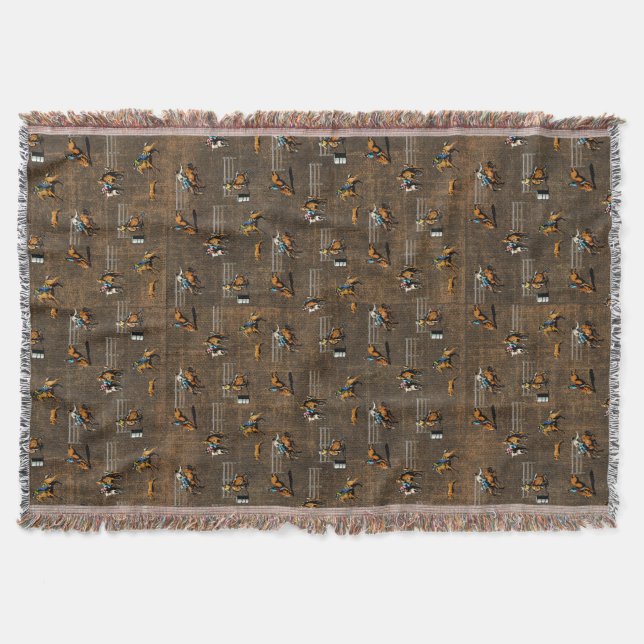 Western Rodeo Design Brown Decke (Vorderseite)
