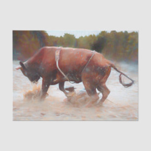 Western Rodeo Stier Land Rustikal Seidenpapier