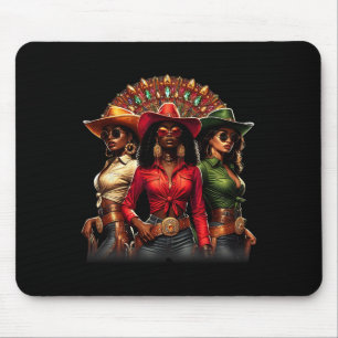 Western Rodeo Texas Schwarze Geschichte Schwarze C Mousepad