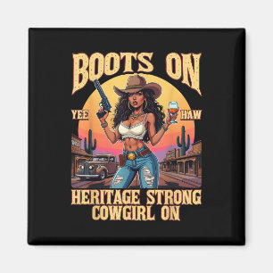 Western Rodeo Yehaw Cowgirl über die Organisation Magnet