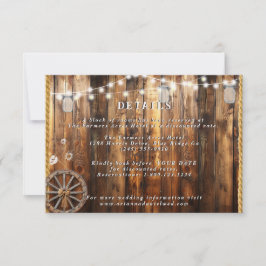 Western Rope Wagon Wheel Mason Jar Leuchten Detail