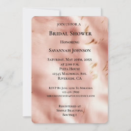 Western Rosa Imitat Weichtes Brautparty Einladung