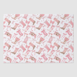 Western Rosa Rodeo Stiefel mit Bows Brautparty Seidenpapier