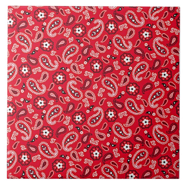 Western Rotes populäres Design Fliese (Vorderseite)