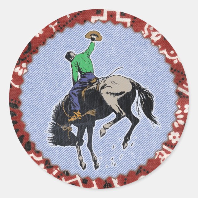 Western Round Up Wild West Cowboy Sticker (Vorderseite)