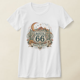Western Route 66 Saguaro Sonnenuntergang Tee