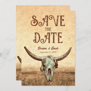 Western Rustic Country Rodeo Save the Date Einladung