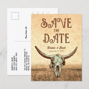 Western Rustic Country Rodeo Terminankündigung Ankündigungspostkarte