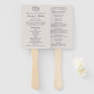 Western Rustic Country Wedding Programm Fächer