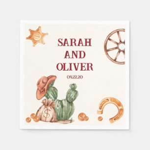 Western rustikal braun Hochzeit Serviette