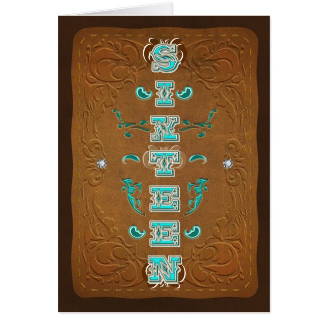 Western Rustikal Brown & Türkis SIXTEEN 16 (Vorne)