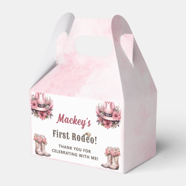Western Rustikale Cowgirl Geburtstagsparty Geschenkschachtel (Vorderseite)