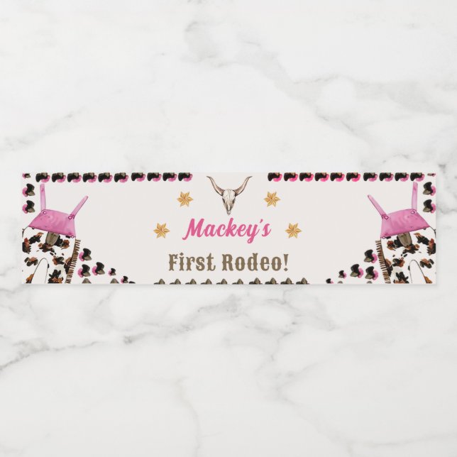 Western Rustikale Geburtstagsparty Wasserflasche Wasserflaschenetikett (Einzelnes Label)