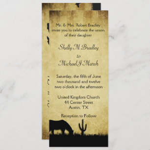 Western Rustikale Hochzeitseinladung Einladung