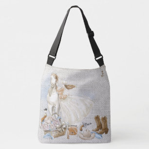 *~* Western Rustikale Pferdewoman Florengüter Hut Tragetaschen Mit Langen Trägern