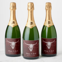 Western Rustikaler Bull Skull Land Burgundy Textur