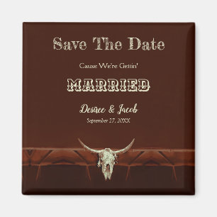 Western Rustikaler Hochzeitskugel -  Magnet