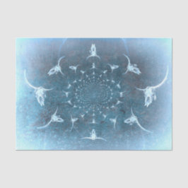 Western Rustikaler Vintager Blauer Texturbull Seidenpapier