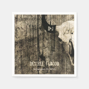 Western Rustikales Hochzeitsperling Vintages Land Serviette