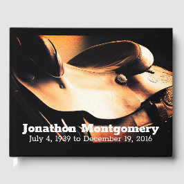 Western Saddle & Cowboy's Gebet-Gedenkmal Gästebuch