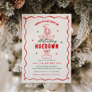 Western Saddle Up Holiday Hoedown Party Einladung