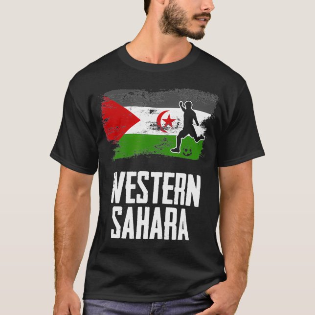 Western Sahara Flag Jersey Polisario Soccer Team b T-Shirt (Vorderseite)