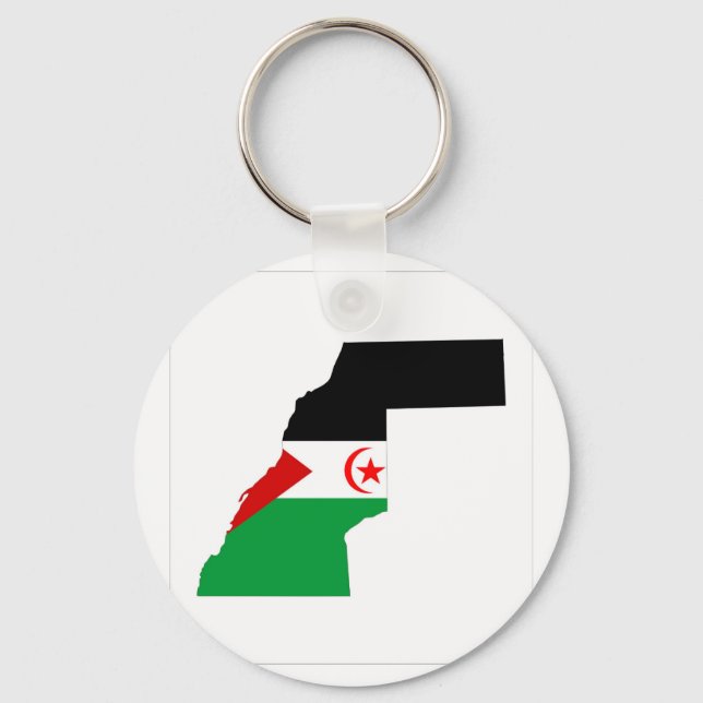 Western sahara Flaggen-Symbol Schlüsselanhänger (Vorderseite)