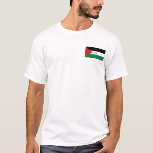 Western Sahara Flaggen und T - Shirt Karte