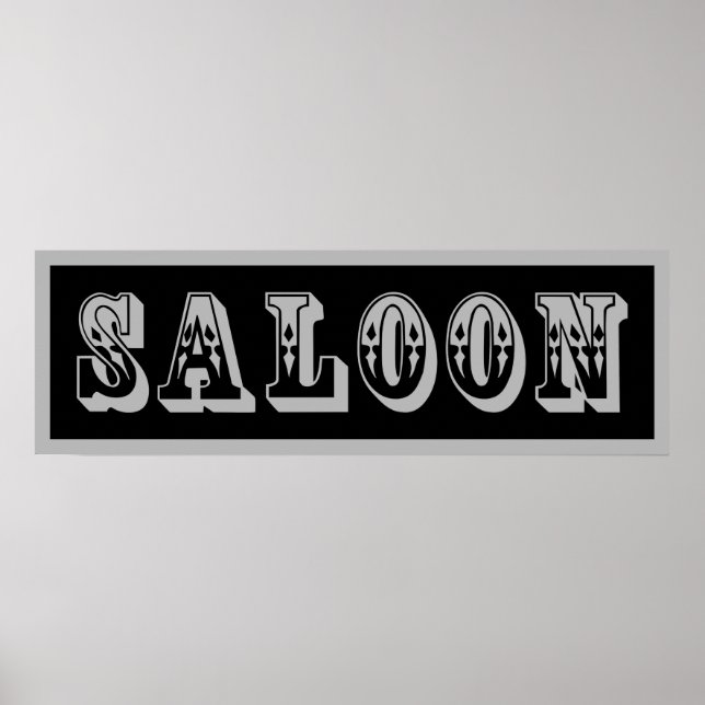 Western Saloon Sign Poster (Vorne)