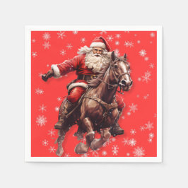 Western Santa Paper Napkins Serviette
