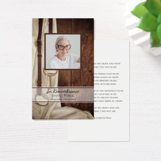 Western Satin  Beerdigung Gedenkgebet (Schreibtisch)