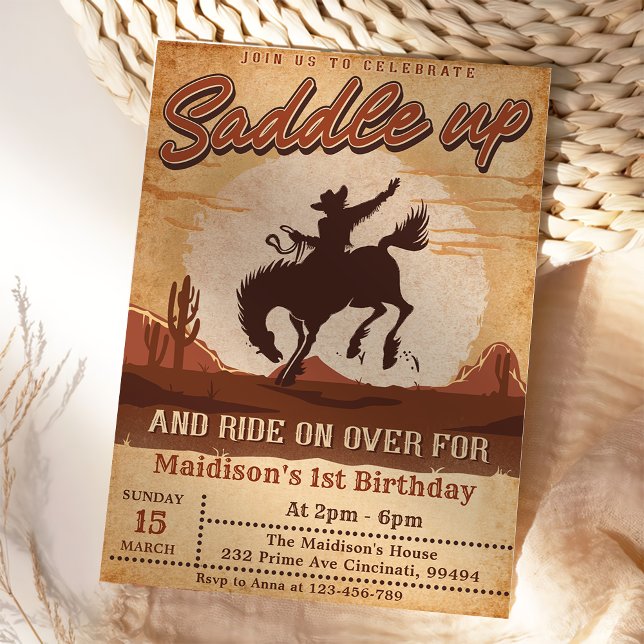 Western satteln und zum Geburtstag weiterfahren Einladung (Von Creator hochgeladen)